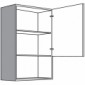 Hängeschrank mit 1 Drehtür und 1 offene Nische unten [1/17]