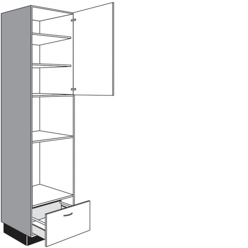 Hochschrank für Einbaugeräte mit 1 Drehtür und 1 Auszug