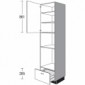 Hochschrank für Einbaugeräte mit 1 Drehtür und 1 Auszug [2/21]