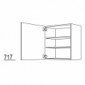 Oberschrank Wandschrank W60-01 mit 1 Drehtür und 2 verstellbare Einlegeböden [4/4]