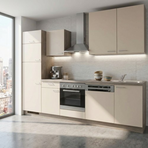 Einbau-Blockk&uuml;che ohne Elektroger&auml;te 280 cm Stellmass