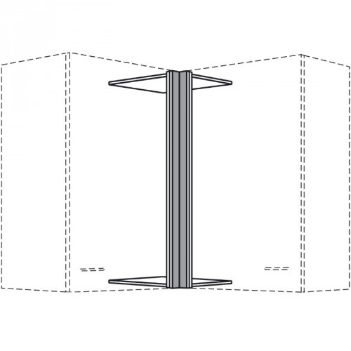 Eckblende für Hängeschränke Planmaß 350 x 350 mm in Korpusfarbe