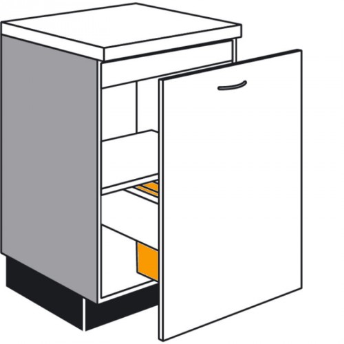 Spülen-Unterschrank mit 1 Auszug und Abfalleimern 2x13 Liter zur Mülltrennung