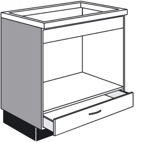 Unterschrank für Einbauherde mit Schubkasten