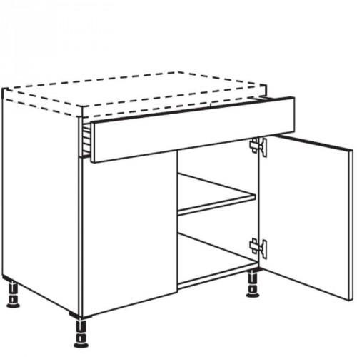 Unterschrank mit 1 Schubkasten und 2 Türen
