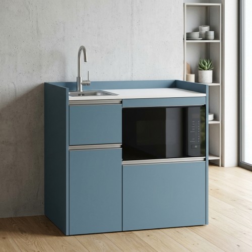 modulLINE ML 110 MA Miniküche aus Holz mit Mikrowelle modulLINE ML 110 MA Miniküche aus Holz mit Mikrowelle
