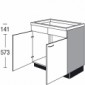 Spülen Unterschrank mit 2 Drehtüren und 2 feste Blenden [2/16]