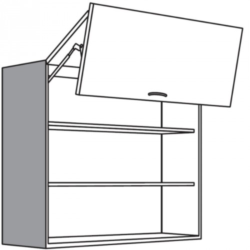 Hängeschrank mit 1 Falt-Lifttür bestehend aus 2 Fronten