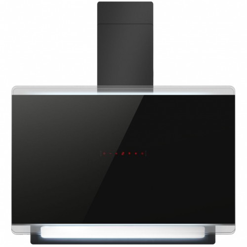 Schräghaube X-type Glas schwarz 90 cm breit