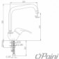 Paini Creta 100 Spültisch-Mischer mit schwenk-/Rohrauslauf [2/2]