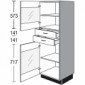 Highboard mit 2 Glasdrehtüren 2 Schubkästen [2/17]