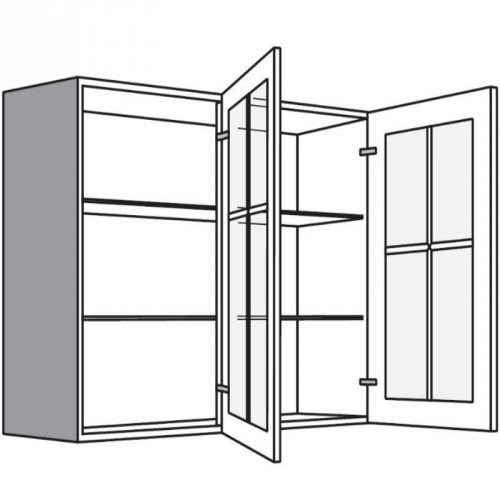 Hängeschrank mit 2 Sprossenglastüren