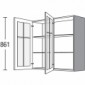 Hängeschrank mit 2 Sprossenglastüren [2/17]