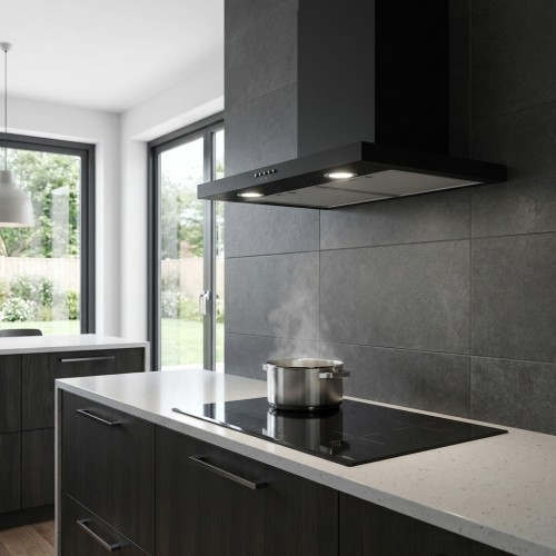 Wandhaube schwarz matt 60/90 cm