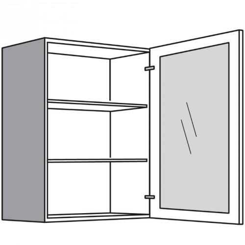 Hängeschrank mit 1 Glastür