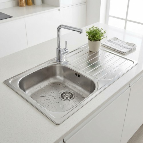 Edelstahl Sp&uuml;lbecken ohne Hahnloch