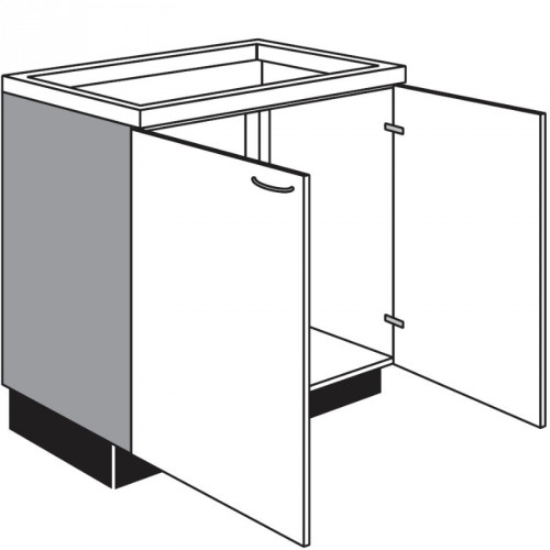 Spülen-Unterschrank mit 2 Drehtüren