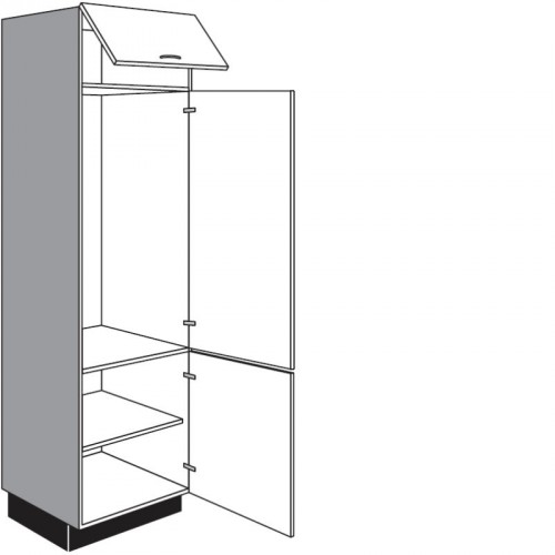 Seitenschrank für Einbaugeräte mit 1 Klappe 1 Drehtür und 1 Geräte-Drehtür