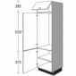 Seitenschrank für Einbaugeräte mit 1 Klappe 1 Drehtür und 1 Geräte-Drehtür [2/21]