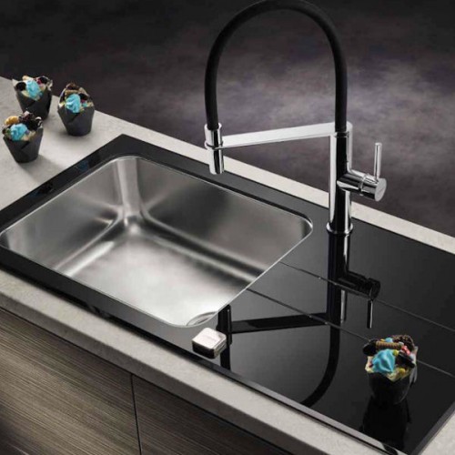 reversible spule edelstahl mit schwarzem glas