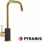 Pyramis Adelita PVD Küchen-Armatur Gold mit schwarz abgesetztem Auslauf [1/2]