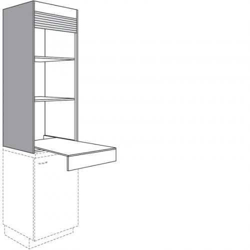 Aufsatzschrank mit Rollladen und Tablarauszug