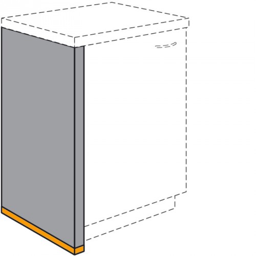 Wange für Unterschränke in Korpusfarbe 40 mm dick