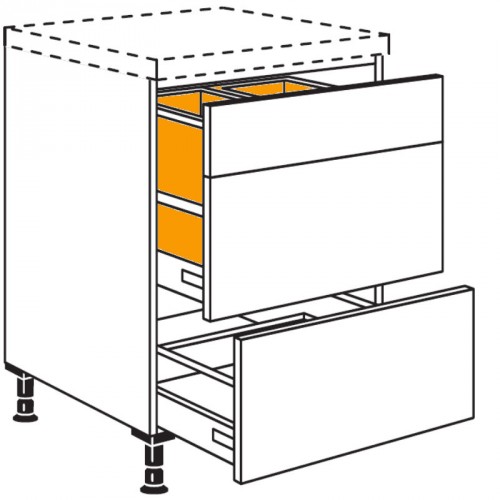 Auszugschrank für Mülltrennung