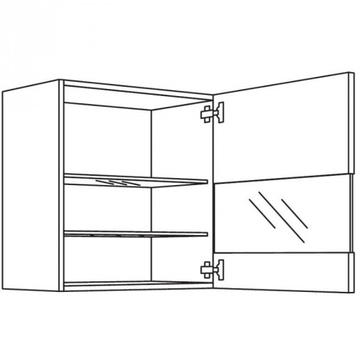 Wandschrank mit 1 Segmentglastür