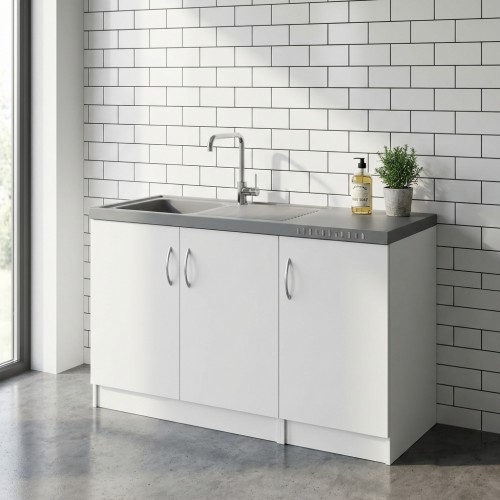 Singlek&uuml;che aus Holz 150 cm ohne K&uuml;hlschrank