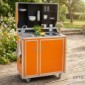 kitcase Kofferk&uuml;che orange matt - Die mobile K&uuml;che im Flightcase mit Rollen [2/12]
