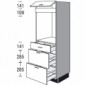 Highboard für Einbaugeräte mit 2 Auszüge und 1 Schubkasten [2/17]