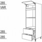 Hochschrank für Geräte-Umbauten, Backofen und Dampfgarer 590, 450 mm Nische [2/9]