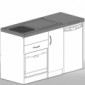 Singleküche mit kompakter Spülmaschine und Kühlschrank [1/6]