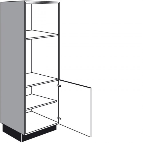 Highboard für Einbaugeräte mit 1 Drehtür 1 verstellbarer Fachboden