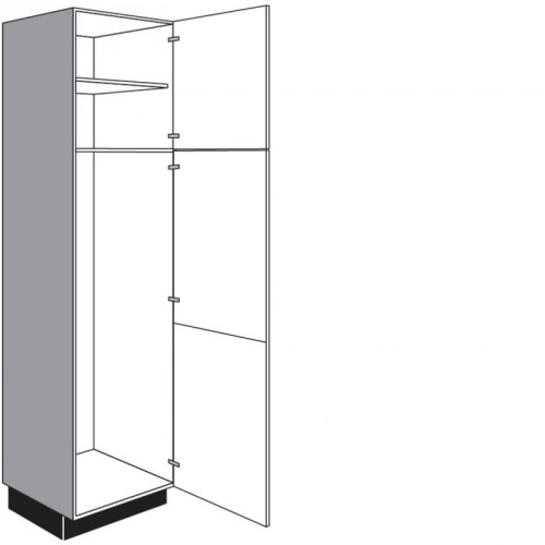 Seitenschrank für Einbaugeräte mit 1 Drehtür und 2 Geräte-Drehtüren verdübelt