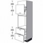 Seitenschrank für Einbaugeräte mit 1 Lifttür, 2 Auszüge und 1 Klappe [2/21]
