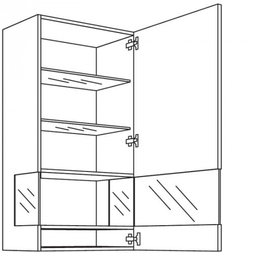 Solitärvitrine Boulevard mit 1 Glastür