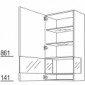 Solitärvitrine Boulevard mit 1 Glastür [2/13]