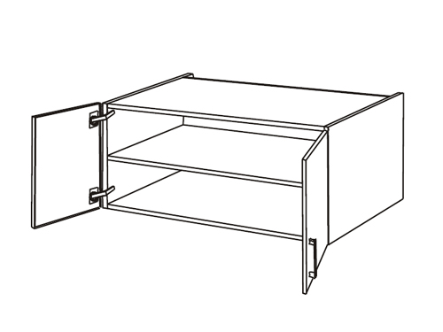 Aufsatzschrank für Schrankküchen 50 cm hoch