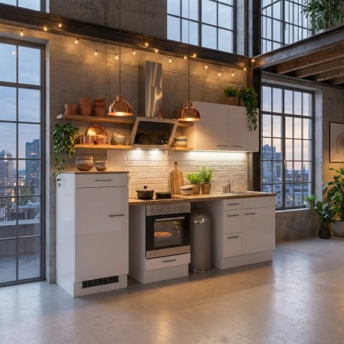 K&uuml;chenblock Pino K&uuml;chenzeile 210 cm