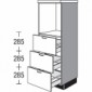 Highboardschrank für Einbaugeräte mit 3 Auszüge [2/21]