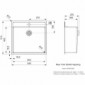 Edelstahlbecken für die Küche New York 50x40 mit Hahnlochbank [2/4]