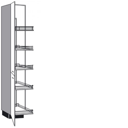 Diagonal-Seitenschrank mit 1 Drehtür (verstiftet)