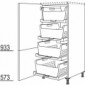 Highboard mit Wäschekorb-Tablar [2/9]