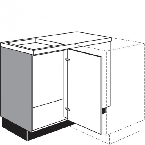 Spülen Eck-Unterschrank mit 1 Drehtür