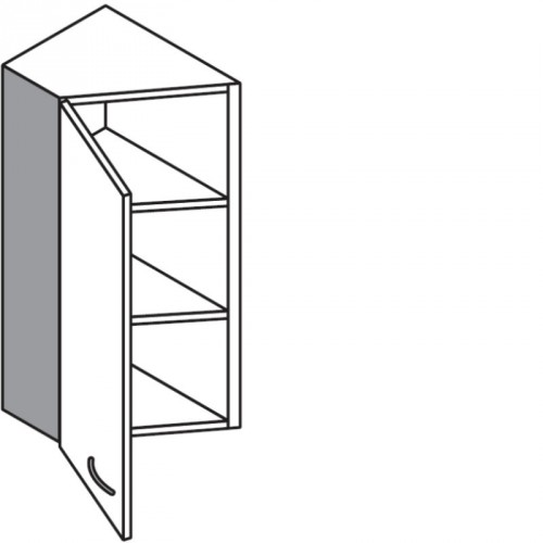 Diagonal-Hängeschrank mit 1 Drehtür