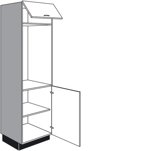 Seitenschrank für Geräte mit 1 Drehtür und 1 Klappe