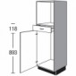 Seitenschrank für Einbaugeräte mit 1 Geräte-Drehtür und 1 Schubkasten [2/21]