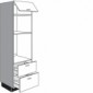 Seitenschrank für Einbaugeräte mit 1 Klappe und 2 Auszüge [1/21]